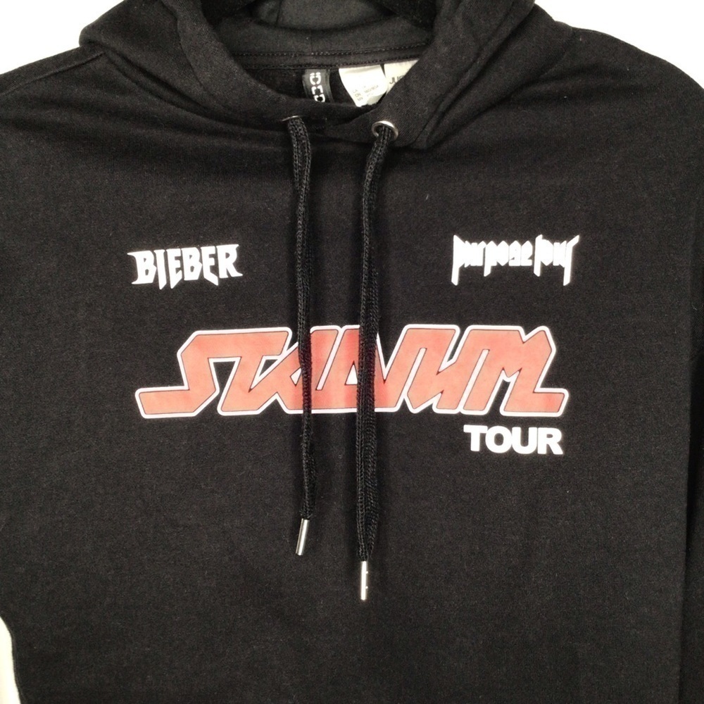 𝅺h&m Justin Bieber Purpose Tour Crop Top Sweatshirt - Picture 7 of 8
